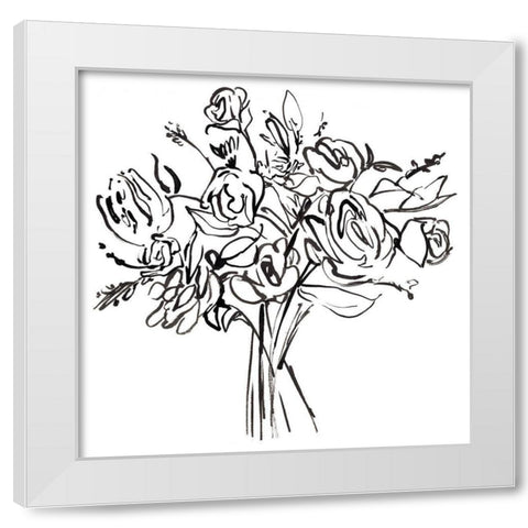 Bouquet a Day II White Modern Wood Framed Art Print by Warren, Annie