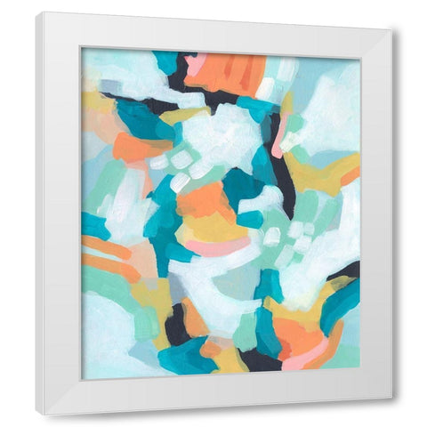 Sorbet Swirl I White Modern Wood Framed Art Print by Vess, June Erica