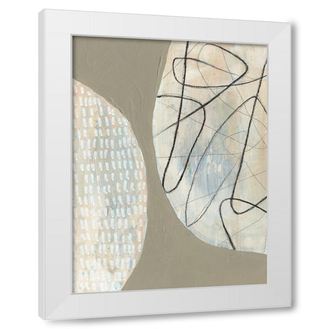 Orb Patterns I White Modern Wood Framed Art Print by Goldberger, Jennifer