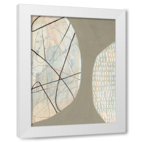 Orb Patterns II White Modern Wood Framed Art Print by Goldberger, Jennifer