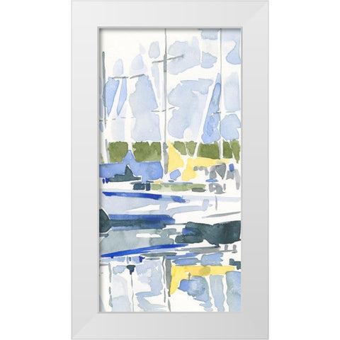 Sailboat Reflections II White Modern Wood Framed Art Print by Caroline, Emma