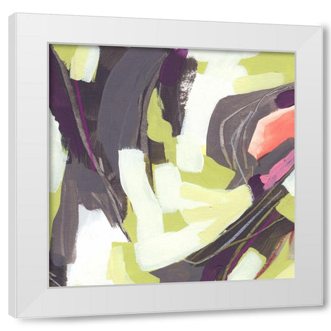 Martini Swirl III White Modern Wood Framed Art Print by Vess, June Erica