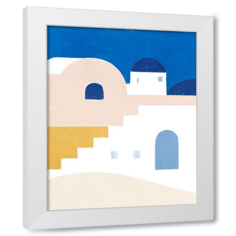 Simple Santorini I White Modern Wood Framed Art Print by Barnes, Victoria