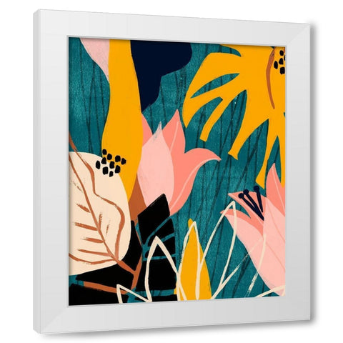 Lily Lagoon I White Modern Wood Framed Art Print by Vess, June Erica