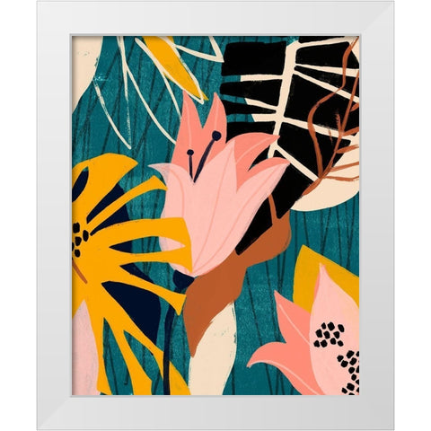 Lily Lagoon II White Modern Wood Framed Art Print by Vess, June Erica