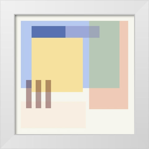 Hazy Days III White Modern Wood Framed Art Print by Wang, Melissa