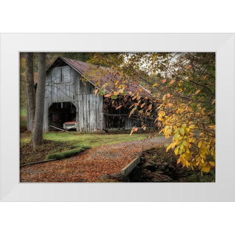 Dads Truck White Modern Wood Framed Art Print by Head, Danny