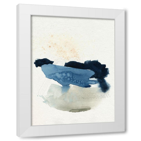 Deep Valley Blues I White Modern Wood Framed Art Print by Popp, Grace