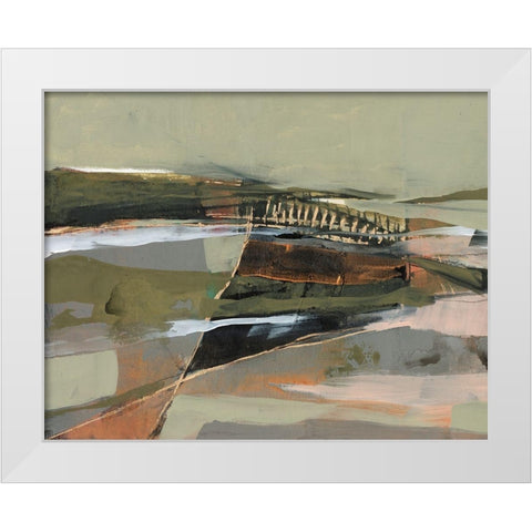 Refracted Horizon II White Modern Wood Framed Art Print by Goldberger, Jennifer