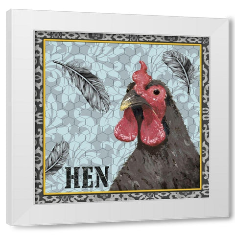 White Rooster II White Modern Wood Framed Art Print by Reynolds, Jade