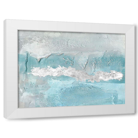 Blue Mist II White Modern Wood Framed Art Print by Bramma, Lila