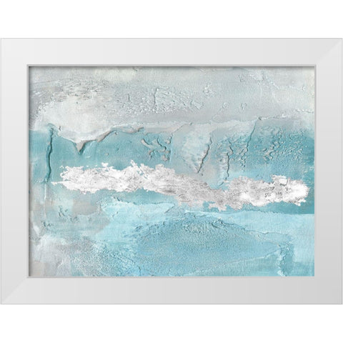 Blue Mist II White Modern Wood Framed Art Print by Bramma, Lila