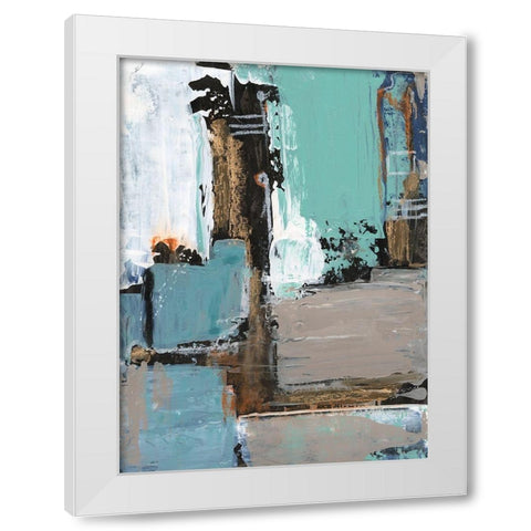 Gozaresh I White Modern Wood Framed Art Print by Bramma, Lila