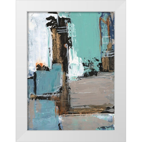 Gozaresh I White Modern Wood Framed Art Print by Bramma, Lila