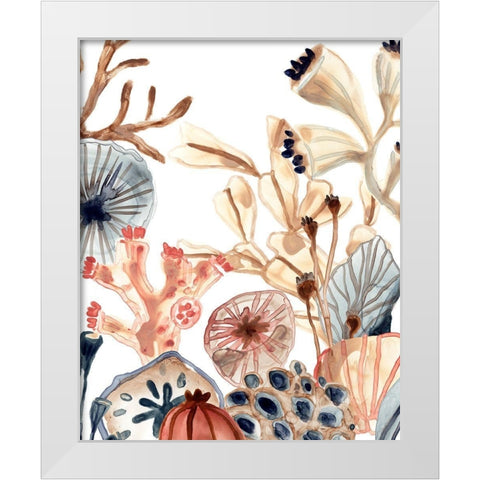 Ocean Chorus IV White Modern Wood Framed Art Print by Vess, June Erica