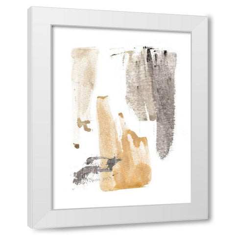 Yellow Fields IV White Modern Wood Framed Art Print by Wang, Melissa