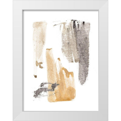 Yellow Fields IV White Modern Wood Framed Art Print by Wang, Melissa