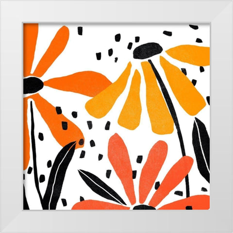 Modern Paper Garden I White Modern Wood Framed Art Print by Vess, June Erica