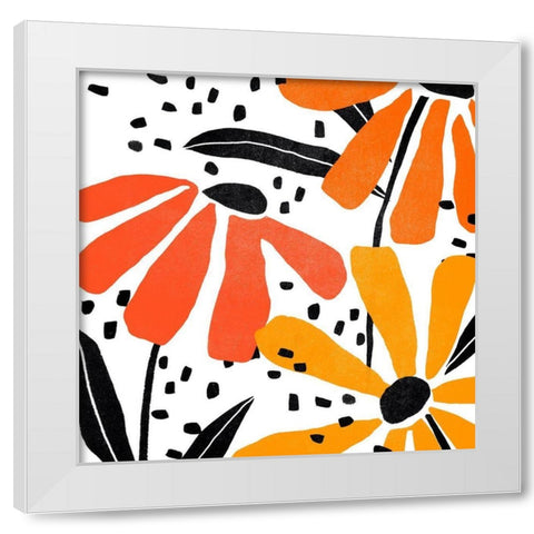 Modern Paper Garden II White Modern Wood Framed Art Print by Vess, June Erica