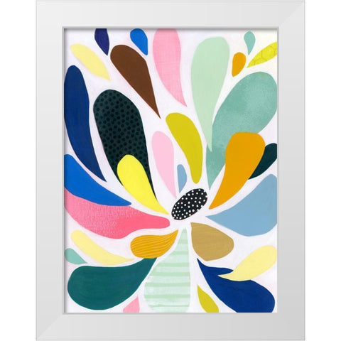 Abstract Petals I White Modern Wood Framed Art Print by Popp, Grace