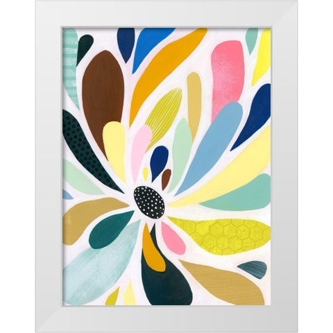 Abstract Petals II White Modern Wood Framed Art Print by Popp, Grace