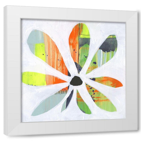 Pin Wheel I White Modern Wood Framed Art Print by Goldberger, Jennifer