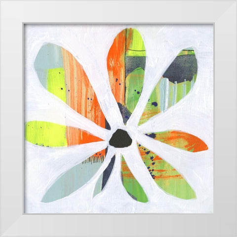 Pin Wheel I White Modern Wood Framed Art Print by Goldberger, Jennifer