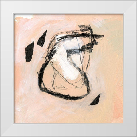 Broken Glass V White Modern Wood Framed Art Print by Parker, Jennifer Paxton