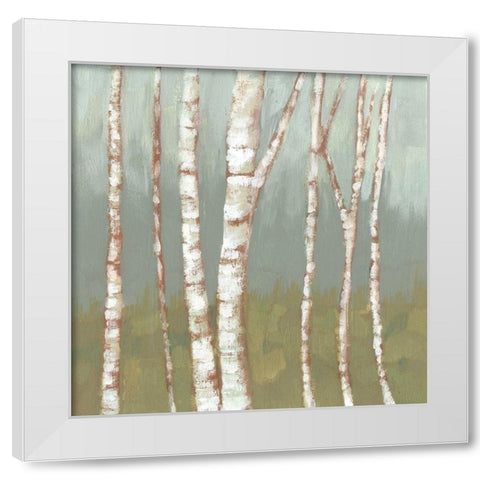 Simple Birchline II White Modern Wood Framed Art Print by Goldberger, Jennifer