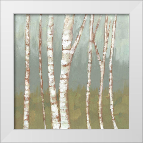 Simple Birchline II White Modern Wood Framed Art Print by Goldberger, Jennifer