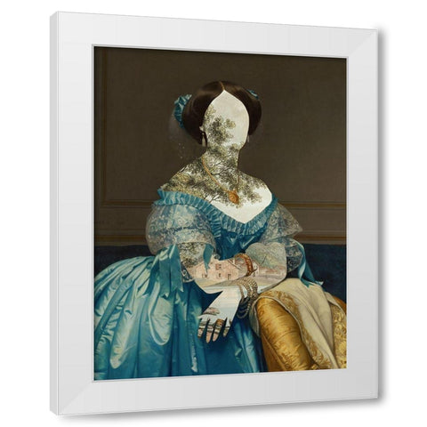 Royal Collage I White Modern Wood Framed Art Print by Barnes, Victoria