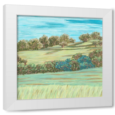 Hill Lines II White Modern Wood Framed Art Print by Wang, Melissa