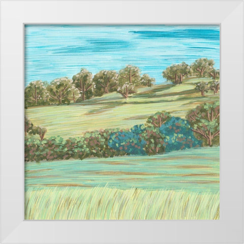 Hill Lines II White Modern Wood Framed Art Print by Wang, Melissa