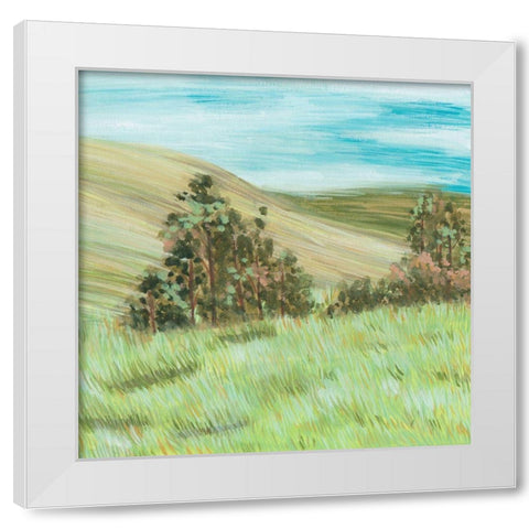 Hill Lines IV White Modern Wood Framed Art Print by Wang, Melissa