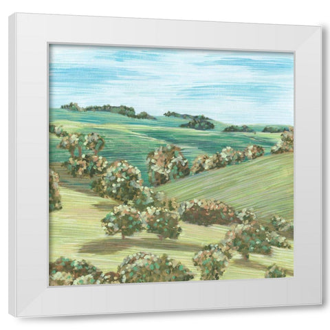 Hill Lines V White Modern Wood Framed Art Print by Wang, Melissa