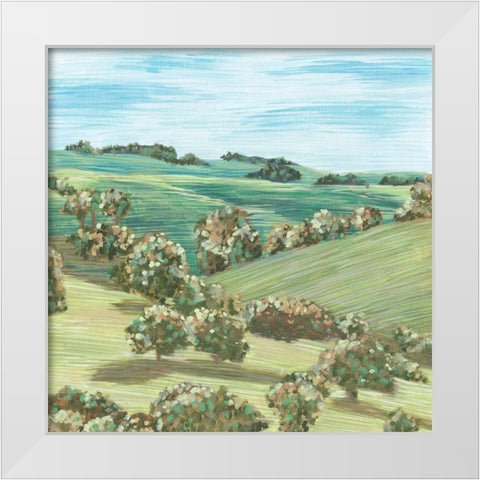 Hill Lines V White Modern Wood Framed Art Print by Wang, Melissa