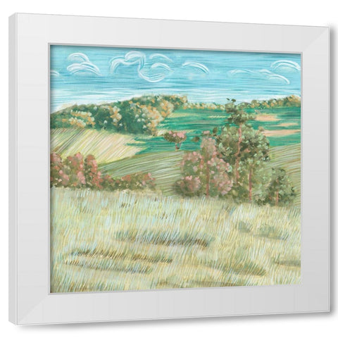 Hill Lines VI White Modern Wood Framed Art Print by Wang, Melissa