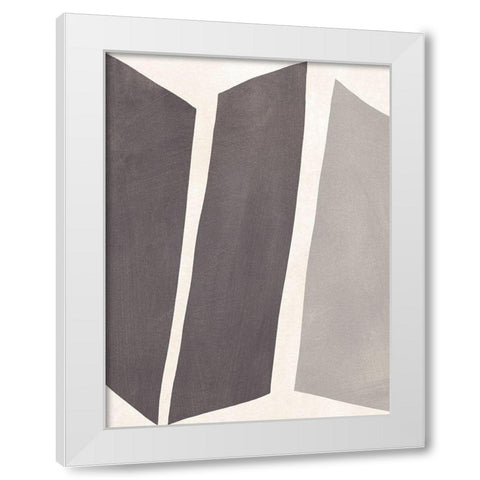 Colorblock Artifact I White Modern Wood Framed Art Print by Vess, June Erica