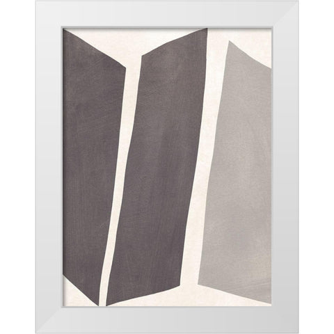 Colorblock Artifact I White Modern Wood Framed Art Print by Vess, June Erica