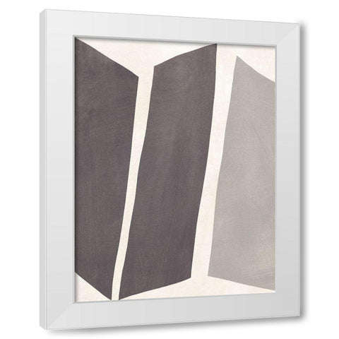 Colorblock Artifact I White Modern Wood Framed Art Print by Vess, June Erica