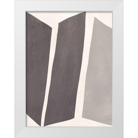 Colorblock Artifact I White Modern Wood Framed Art Print by Vess, June Erica