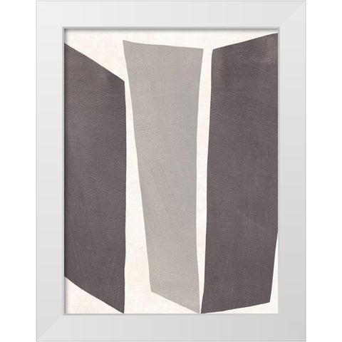 Colorblock Artifact II White Modern Wood Framed Art Print by Vess, June Erica