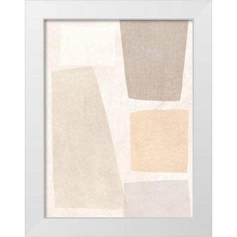 Block Magnetism I White Modern Wood Framed Art Print by Vess, June Erica