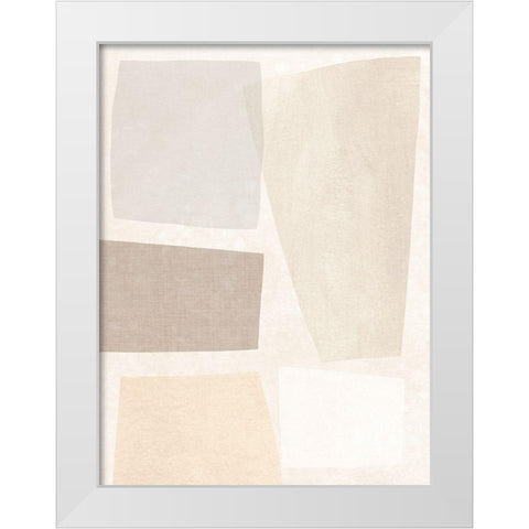 Block Magnetism II White Modern Wood Framed Art Print by Vess, June Erica