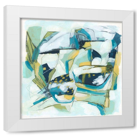 Orbit Gesture IV White Modern Wood Framed Art Print by Vess, June Erica