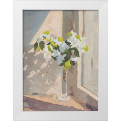 Window Bouquet I White Modern Wood Framed Art Print by Green, Jacob