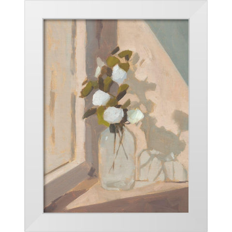 Window Bouquet II White Modern Wood Framed Art Print by Green, Jacob