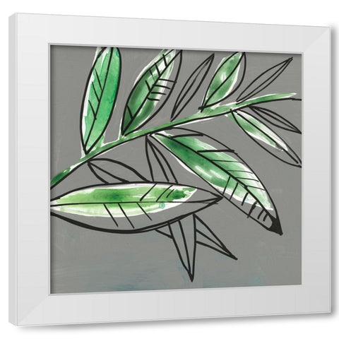 Tropic Botanicals I White Modern Wood Framed Art Print by Goldberger, Jennifer