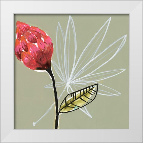 Tropic Botanicals II White Modern Wood Framed Art Print by Goldberger, Jennifer