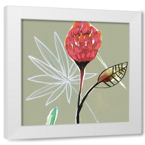 Tropic Botanicals VI White Modern Wood Framed Art Print by Goldberger, Jennifer